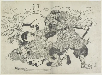 Kumagai Naozane e Taira no Atsumori, do final do século XVII ao início do século XVIII